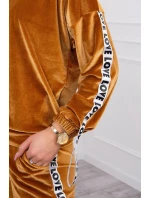 model 21753112 velbloudí velurová sada - K-Fashion model 21753112 velbloudí velurová sada - K-Fashion