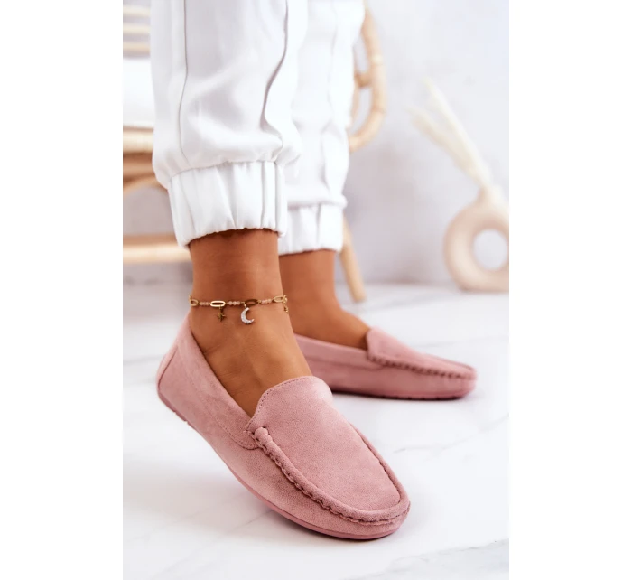 Dámské Semišové Mokasíny růžove Morreno Dámské Semišové Mokasíny růžove Morreno