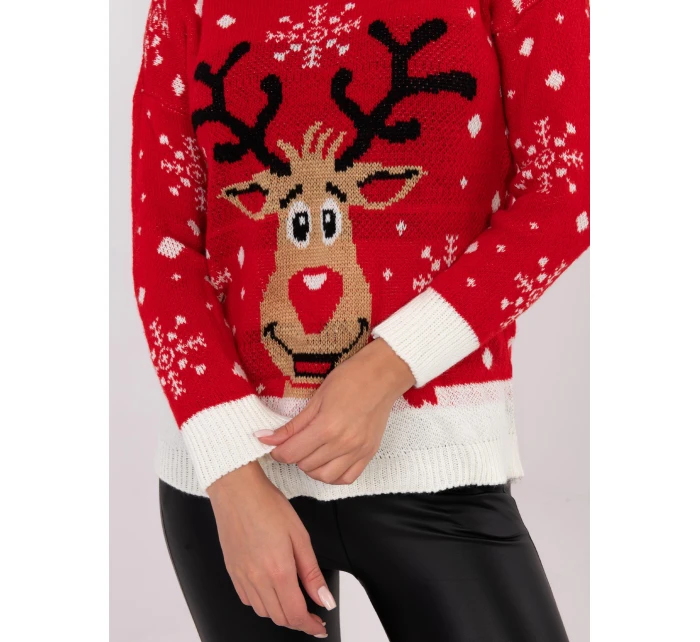 Sweter MI SW model 21800518 czerwony - FPrice Sweter MI SW model 21800518 czerwony - FPrice