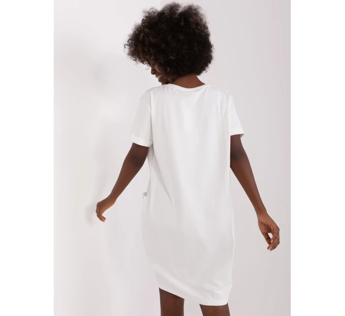 Sukienka RV SK model 18856445 ecru - FPrice Sukienka RV SK model 18856445 ecru - FPrice