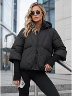 Dámská zimní prošívaná bunda s kapucí, černá, FashionStreet TY5826 Dámská zimní prošívaná bunda s kapucí, černá, FashionStreet TY5826