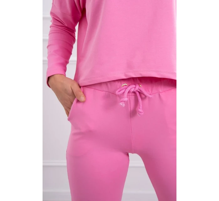 Souprava s oversize halenkou světle růžová