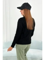 Svetr s model 18960115 vazbou černý - K-Fashion Svetr s model 18960115 vazbou černý - K-Fashion