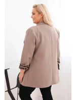 Dámská bunda Plus Size s podšívkou v model 21750332 vzoru fango - K-Fashion Dámská bunda Plus Size s podšívkou v model 21750332 vzoru fango - K-Fashion