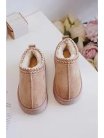 Sněhule Dětské Kotníkové Na Platformě Zateplené Kožešinou Béžové Vilabria Sněhule Dětské Kotníkové Na Platformě Zateplené Kožešinou Béžové Vilabria