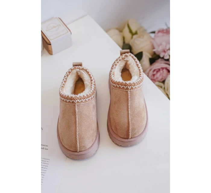 Sněhule Dětské Kotníkové Na Platformě Zateplené Kožešinou Béžové Vilabria Sněhule Dětské Kotníkové Na Platformě Zateplené Kožešinou Béžové Vilabria