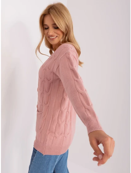 Sweter AT SW model 18900657 jasny różowy - FPrice