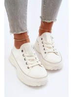 Dámské tenisky na masivní podrážce Big Star White Dámské tenisky na masivní podrážce Big Star White