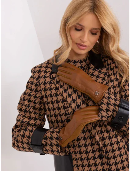 Dámské rukavice AT RK model 20774239 světle hnědá - Fashion Classic Dámské rukavice AT RK model 20774239 světle hnědá - Fashion Classic