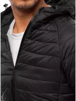 Pánská přechodná prošívaná bunda černá Dstreet TX4010