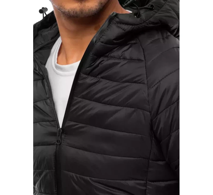 Pánská přechodná prošívaná bunda černá Dstreet TX4010