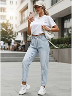 Dámské džíny s pasem světle modré FashionStreet UY3009