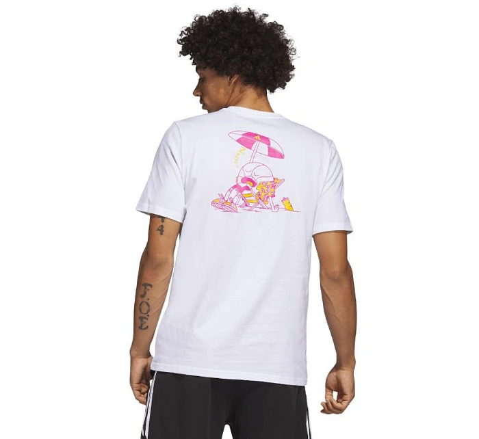 Stripe Spring Break Graphic Basketbalové tričko s krátkým rukávem M model 19583050 - ADIDAS