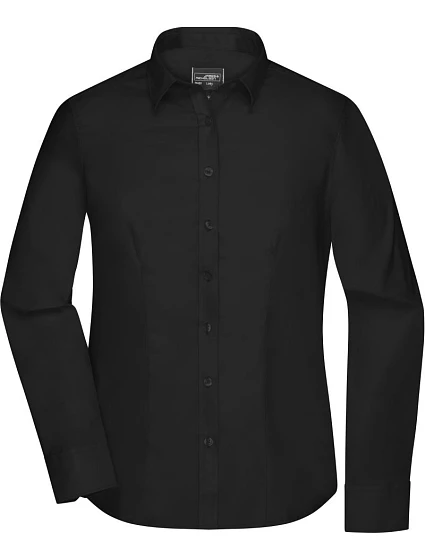 Daiber JN 681 Mikro keprová halenka s dlouhým rukávem 02.0681 black Daiber JN 681 Mikro keprová halenka s dlouhým rukávem 02.0681 black