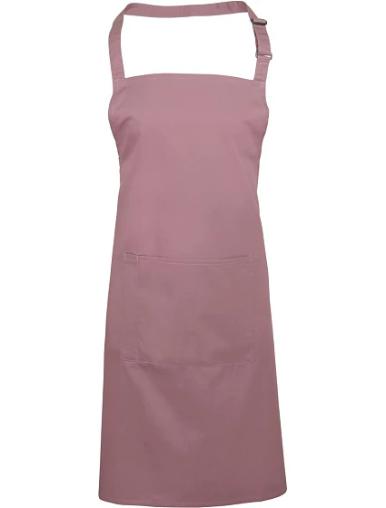 Premier PR 154 Zástěra s laclem a kapsou na břiše "Colours" 39.0154 rose