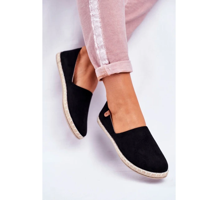 Dámské sametové espadrilky černé model 21535324 - Boto
