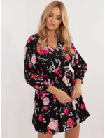 Sukienka DHJ SK  czarno czerwony model 20572067 - FPrice