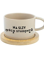 NA SLZY MÝCH STUDENTŮ - krémový hrníček makronka 200 ml