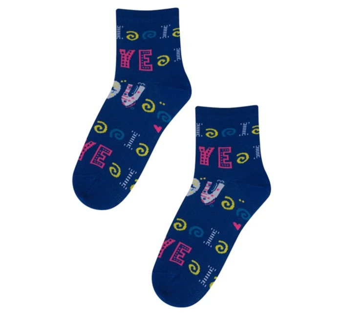 PERFECT WOMAN Valentýnské vzorované ponožky pro ženy