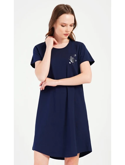 Dámská noční košile s krátkým rukávem model 20911539 - Vienetta Dámská noční košile s krátkým rukávem model 20911539 - Vienetta