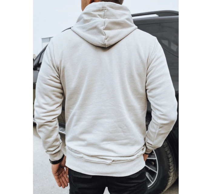 Pánská mikina s potiskem světle šedá model 21976102 - Dstreet