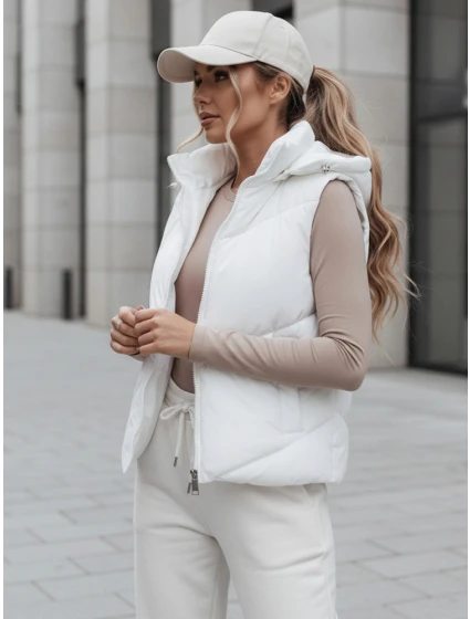 Dámská prošívaná vesta LIKEHUGS bílá FashionStreet TY4975