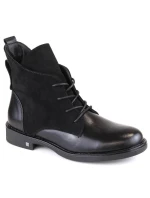 Ploché zateplené boty na podpatku W model 22324919 černá - Potocki Ploché zateplené boty na podpatku W model 22324919 černá - Potocki