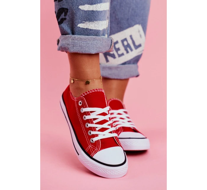 Klasické Dámské Tenisky Červené Omerta Klasické Dámské Tenisky Červené Omerta