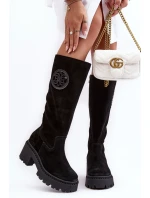 Dámské semišové kotníkové boty černé Lewski model 21636613 - Boto