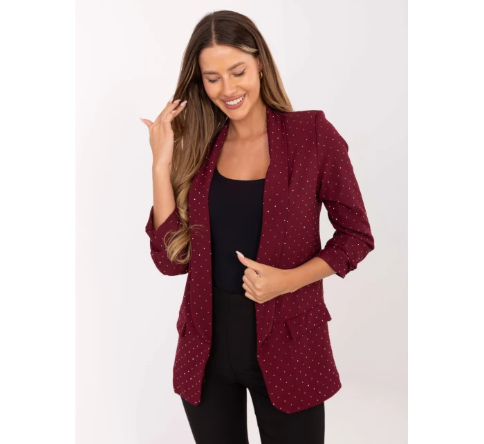 Marynarka IT MA model 21314370 bordowy - FPrice Marynarka IT MA model 21314370 bordowy - FPrice