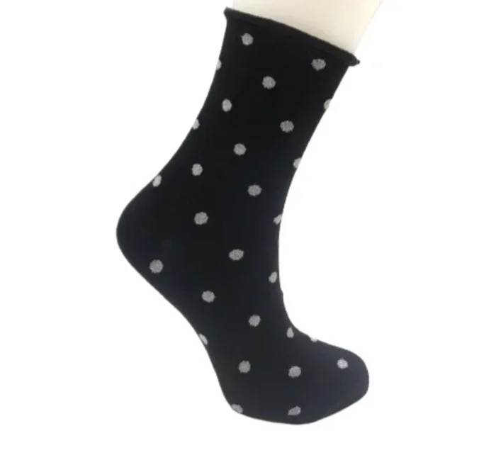 Ponožky s lurexem, bez stahovacího lemu SB015