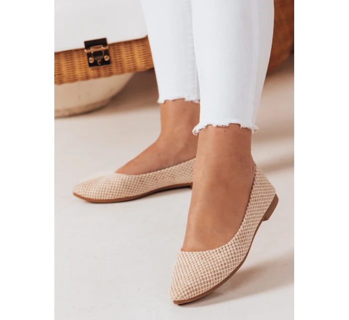 Dámské semišové baleríny s podpatkem white Dstreet model 21984662 - FashionStreet