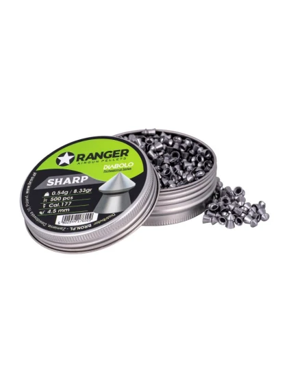 4,5 mm RANGER Diabolo Professional Sharps 500 kuliček 0,54 g 4,5 mm RANGER Diabolo Professional Sharps 500 kuliček 0,54 g