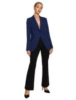 M701 Sako s jedním knoflíkem a asymetrickými kapsami - tmavě modré