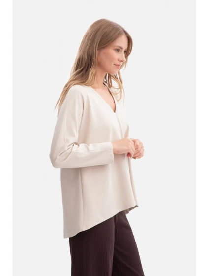 Pletený svetr s výstřihem do V model 21379910 - BeWear Pletený svetr s výstřihem do V model 21379910 - BeWear