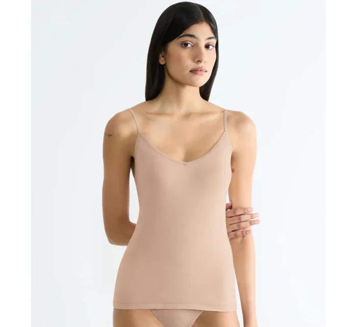 sloggi GO Daily Cotton Spaghetti Top - BROWN - SLOGGI BROWN - SLOGGI