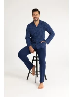 Pyžamo model 21266455 dlouhé/r 2XL3XL pánské rozepínací - Regina Pyžamo model 21266455 dlouhé/r 2XL3XL pánské rozepínací - Regina