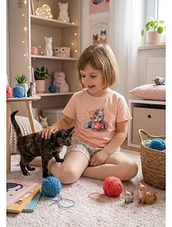 Pyžamo Cornette Kids Girl 787/125 Kity, 4 kusy/balení, velikost 98–128