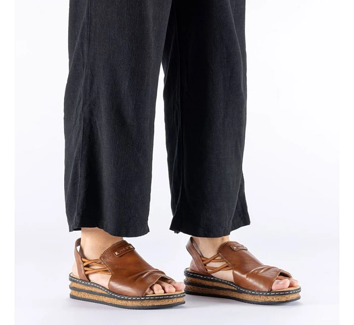 damskie na brązowe model 22087042 - Rieker