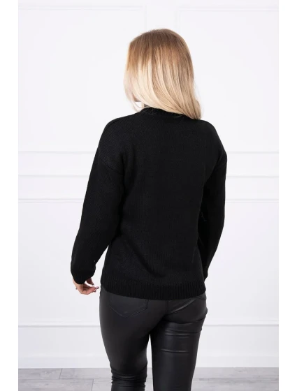 Poloviční svetr s rolákem černý