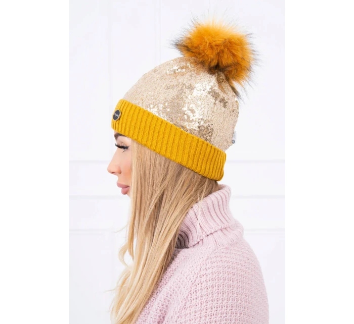 Čepice K198 hořčice Čepice K198 hořčice