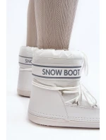 Dámské vázané sněhové boty bílé model 21642432 - Boto