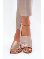 Kožené elegantní baleríny s odhalenými Béžové model 21691222 - Zazoo