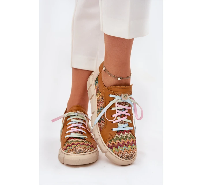 Dámské Kožené Polobotky model 21693708 Multikolor - Maciejka