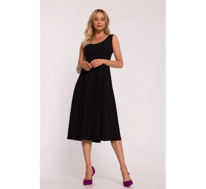 S424 Šaty Fit & flare - černé