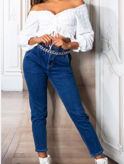 Sexy džíny s vysokým pasem a elastickým lemem