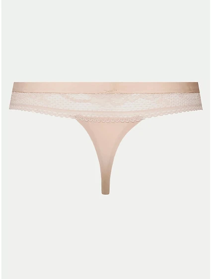 Dámská tanga sv. béžové model 20069599 - Tommy Hilfiger Dámská tanga sv. béžové model 20069599 - Tommy Hilfiger