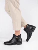 Trendy dámské kotníčkové boty na širokém podpatku Trendy dámské kotníčkové boty na širokém podpatku