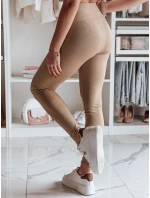 Dámské žebrované legíny camel Dstreet model 21970576 - FashionStreet Dámské žebrované legíny camel Dstreet model 21970576 - FashionStreet
