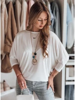 Dámská máslová halenka oversize s přívěskem ecru Dstreet model 21985609 - FashionStreet